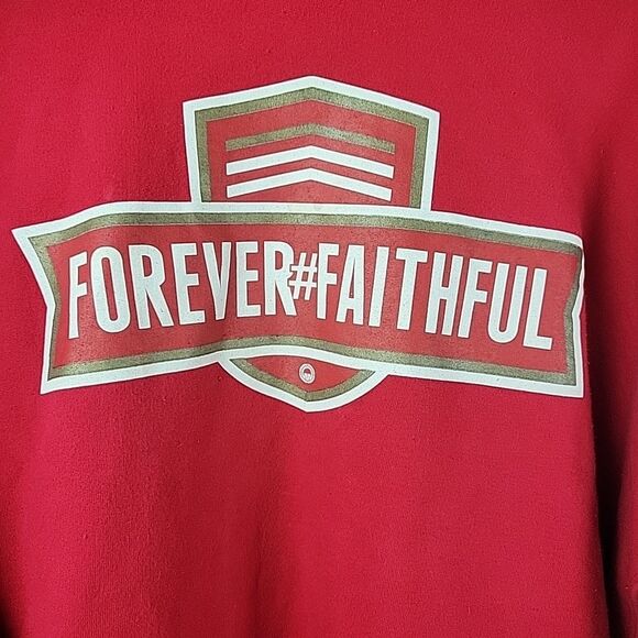 San Francisco 49ers Hoodie Mens 3XL Superbowl Quest For Six Forever Faithful - Picture 3 of 11